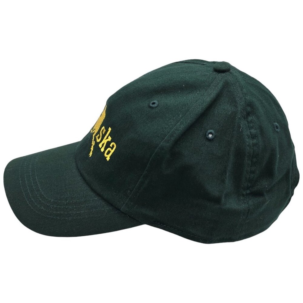 Alaska Embroidered Green Baseball Cap With Adjustable Strap - Picture 3 of 9